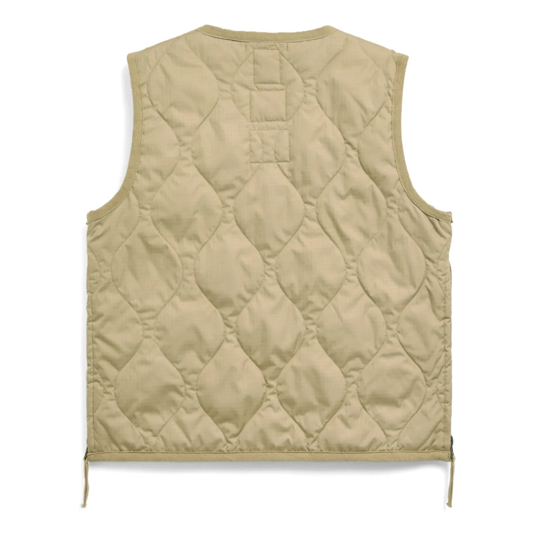 Taion - Military Sleeveless Quilted Zip Jacket | Beige