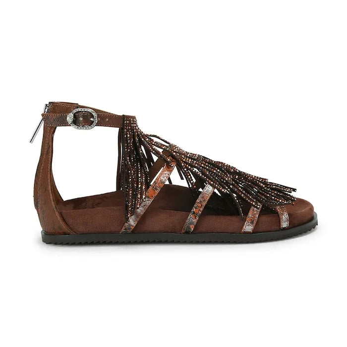 Kurt Geiger London Kadın Fringe Flat Sandal