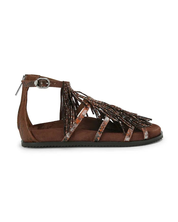 Kurt Geiger London Kadın Fringe Flat Sandal