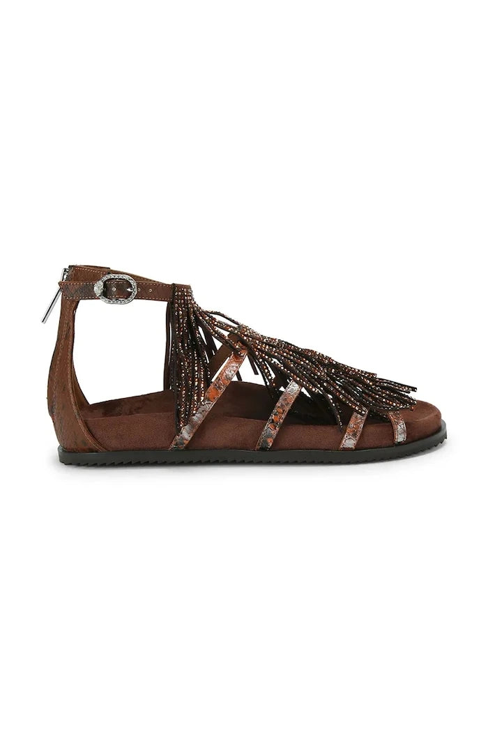 Kurt Geiger London Kadın Fringe Flat Sandal