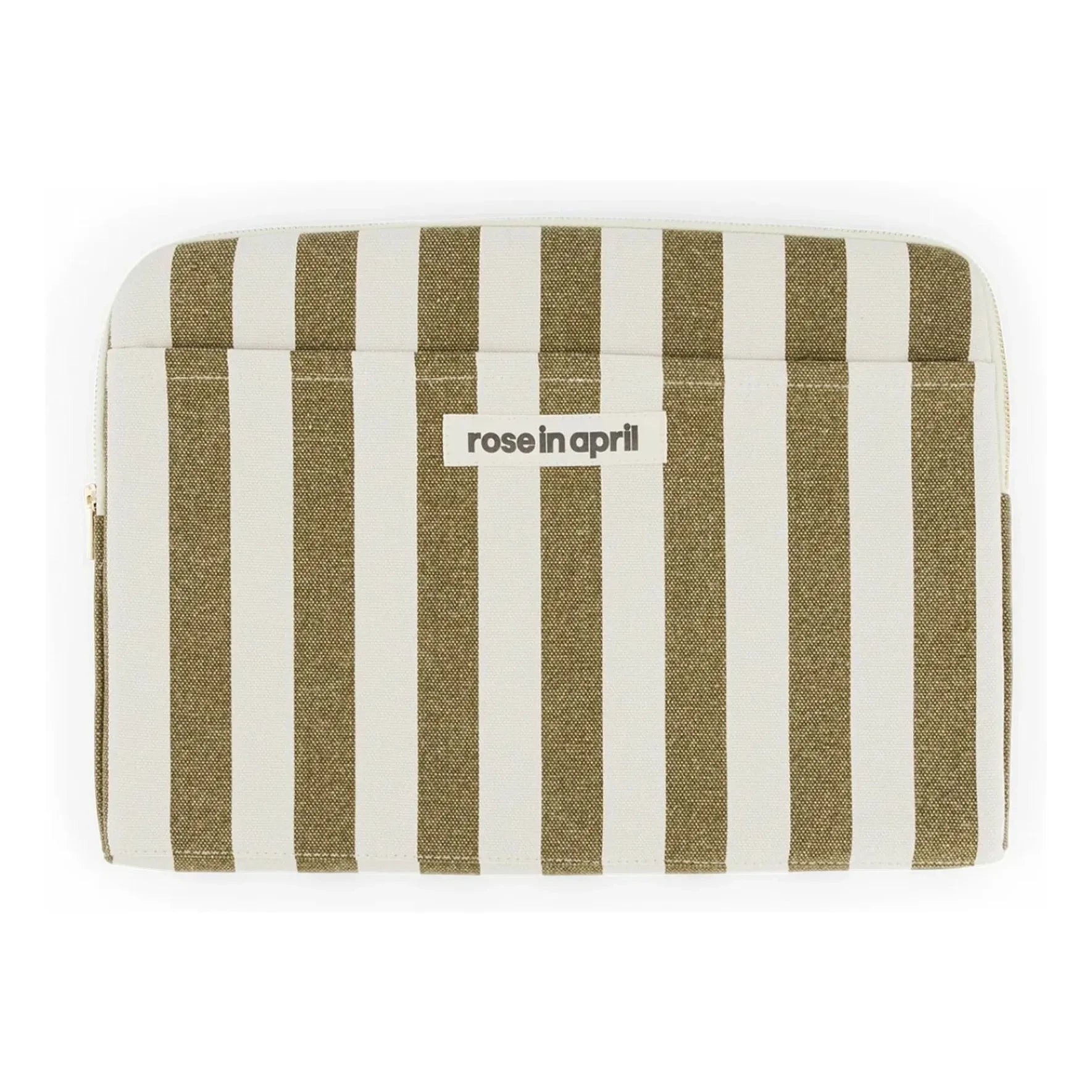Rose in April - Octave computer case, striped | Olive