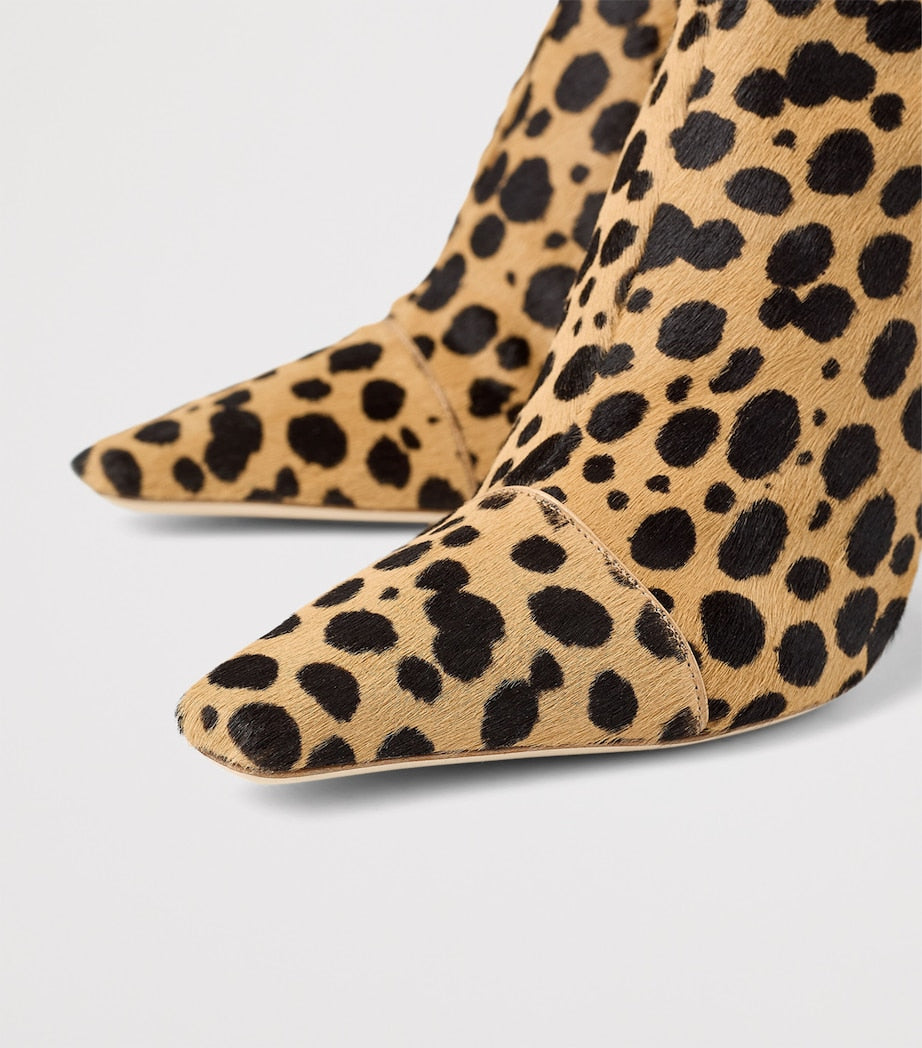 Neutral x Conner Ives Gloria 85 Pony Hair Cheetah Knee-High Boots