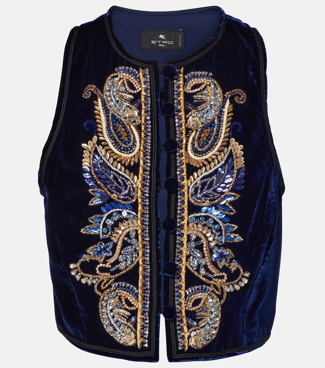 Etro - Paisley velvet vest