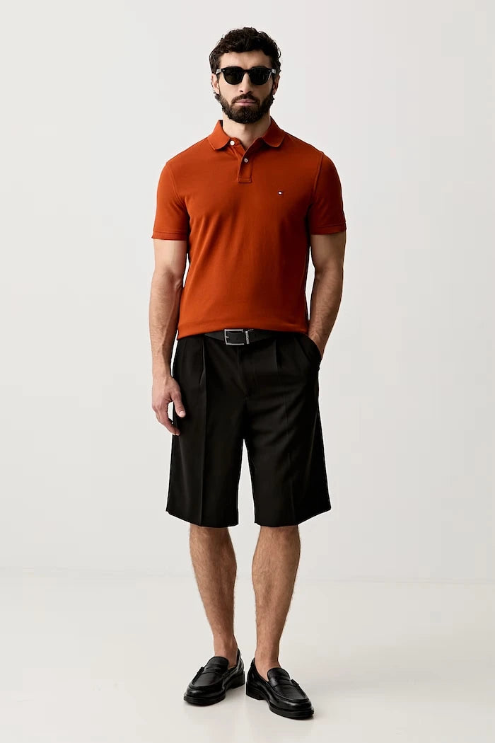Tommy Hilfiger erkek pamuk elastan polo yaka tişört