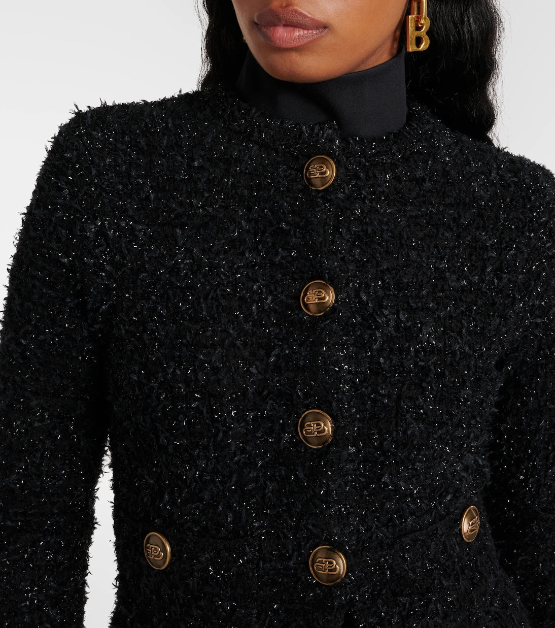 Balenciaga - Cropped cotton-blend tweed cardigan