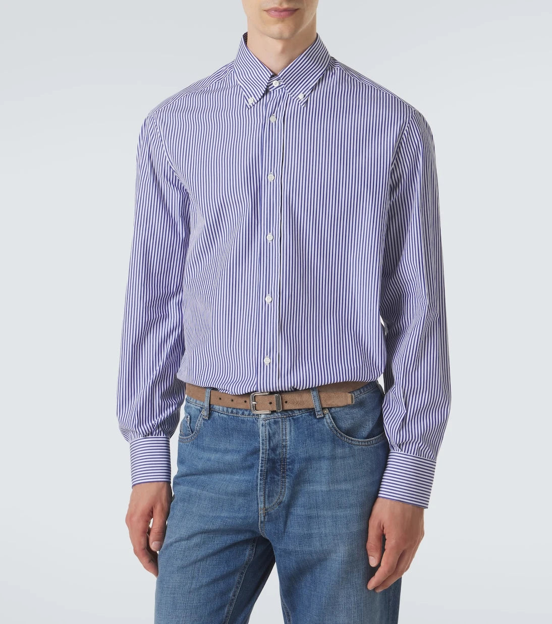 Brunello Cucinelli - Striped cotton shirt