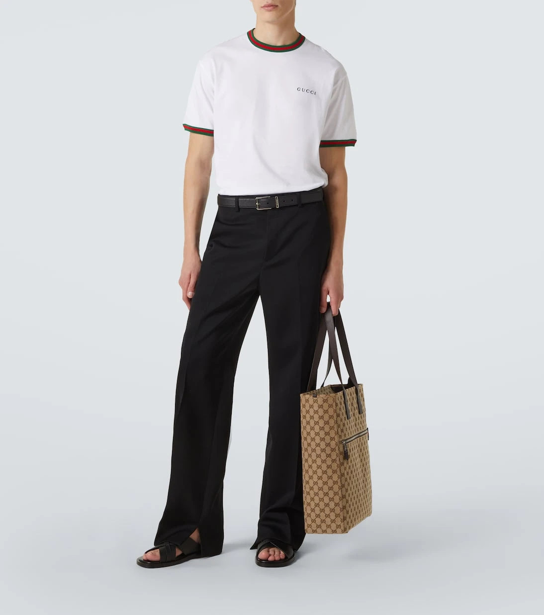 Gucci - Webstripe logo cotton jersey T-shirt