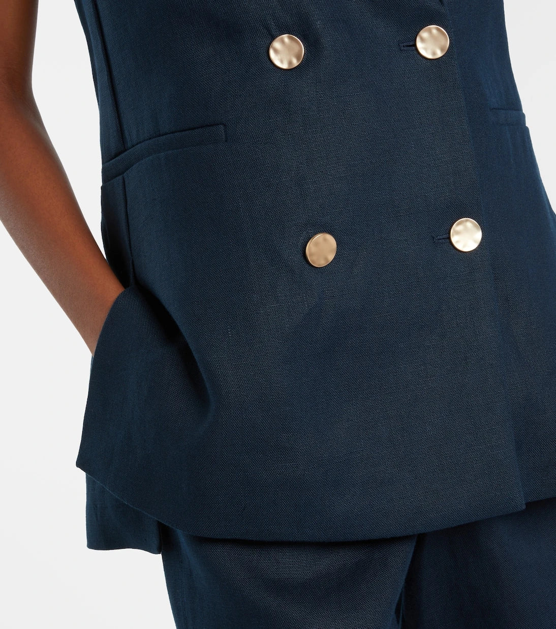 'S Max Mara - Bird linen vest
