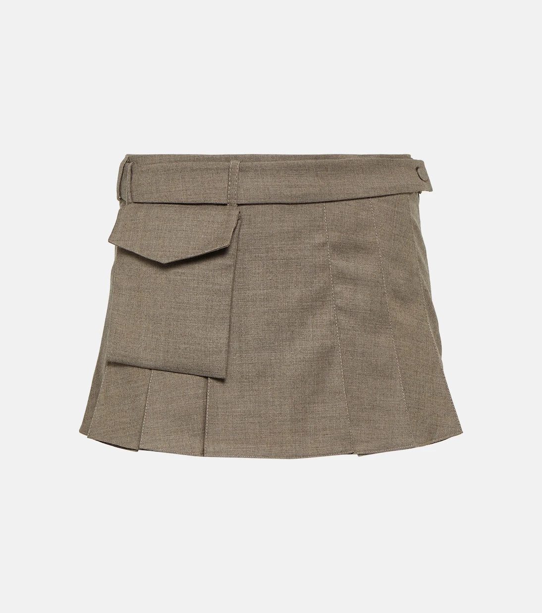 Aya Muse - Mia pleated wool mini skirt