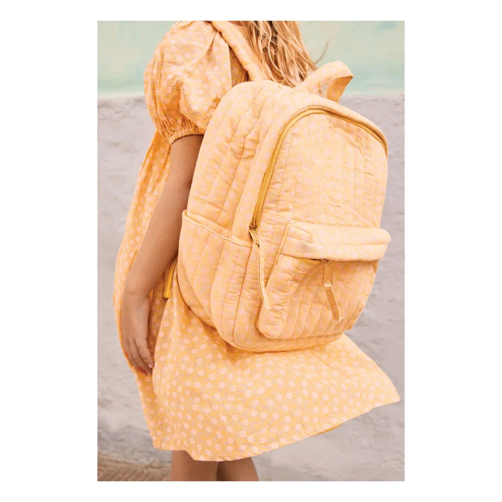 Bonton - PM Fleuri Backpack | Yellow