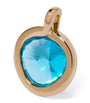 Yellow Gold and Blue Topaz Sweetie Pendant Charm