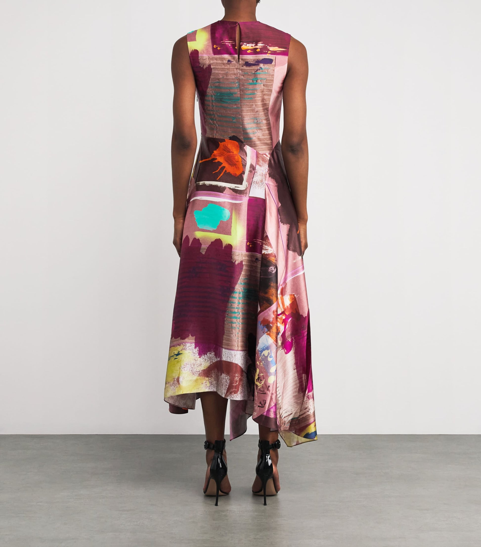 Silk Printed Lette Midi Dress