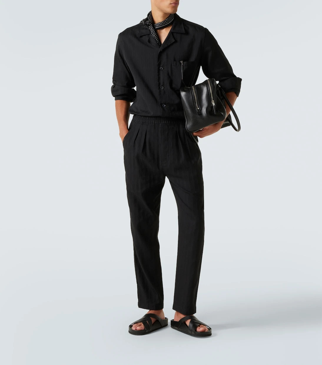 Tom Ford - Striped cotton and silk straight pants