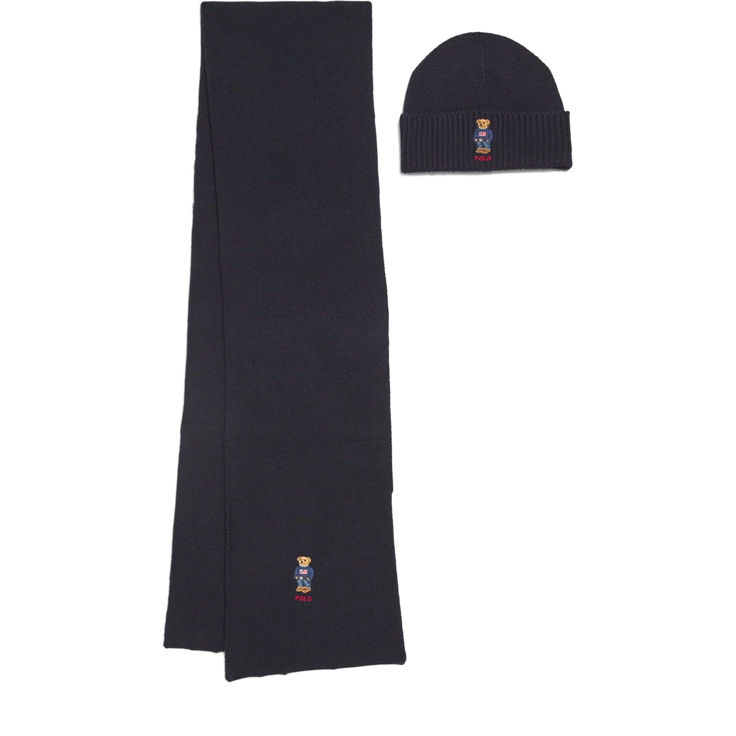 Polo Bear Hat and Scarf Set