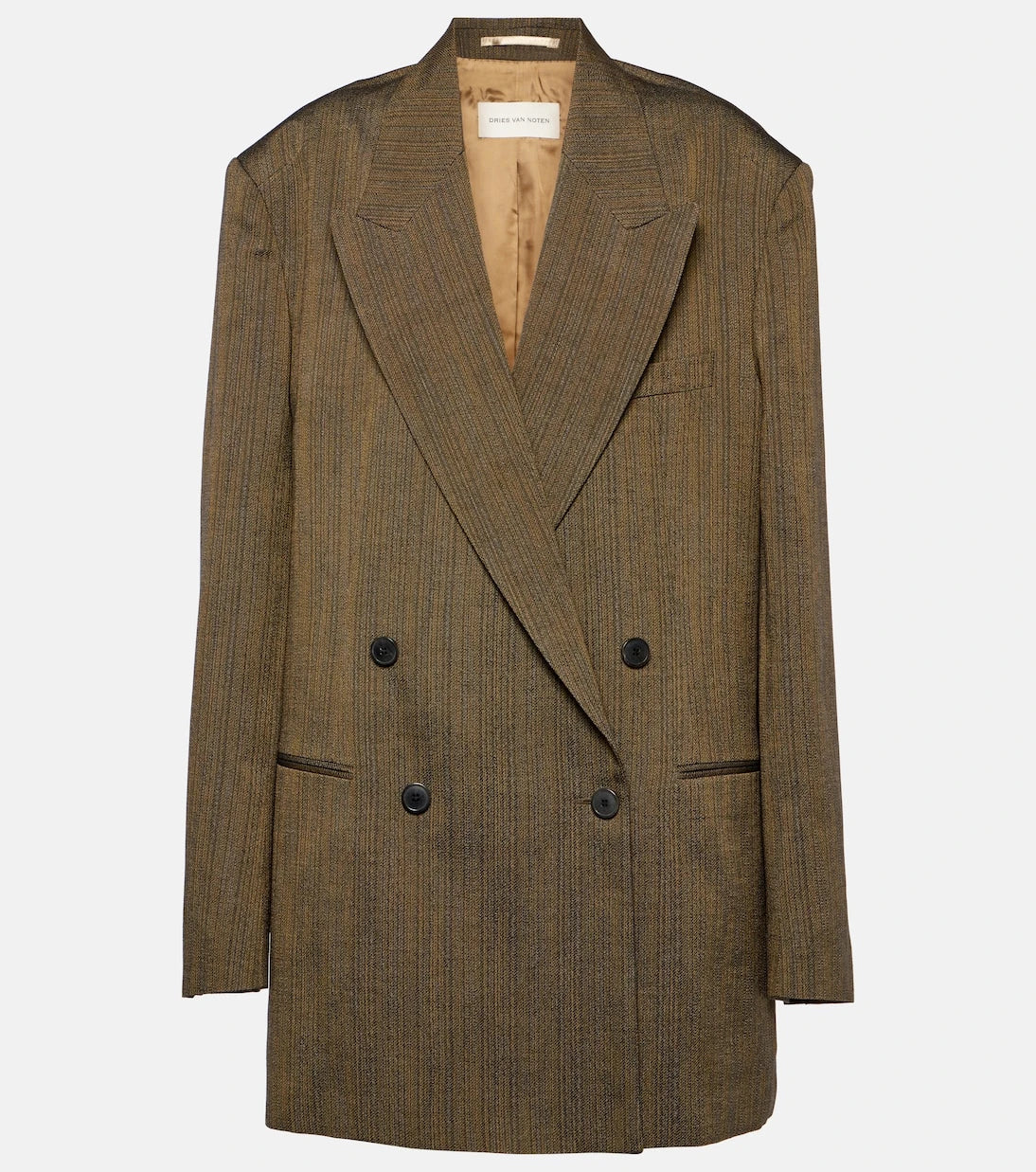 Dries Van Noten - Double-breasted cotton-blend blazer