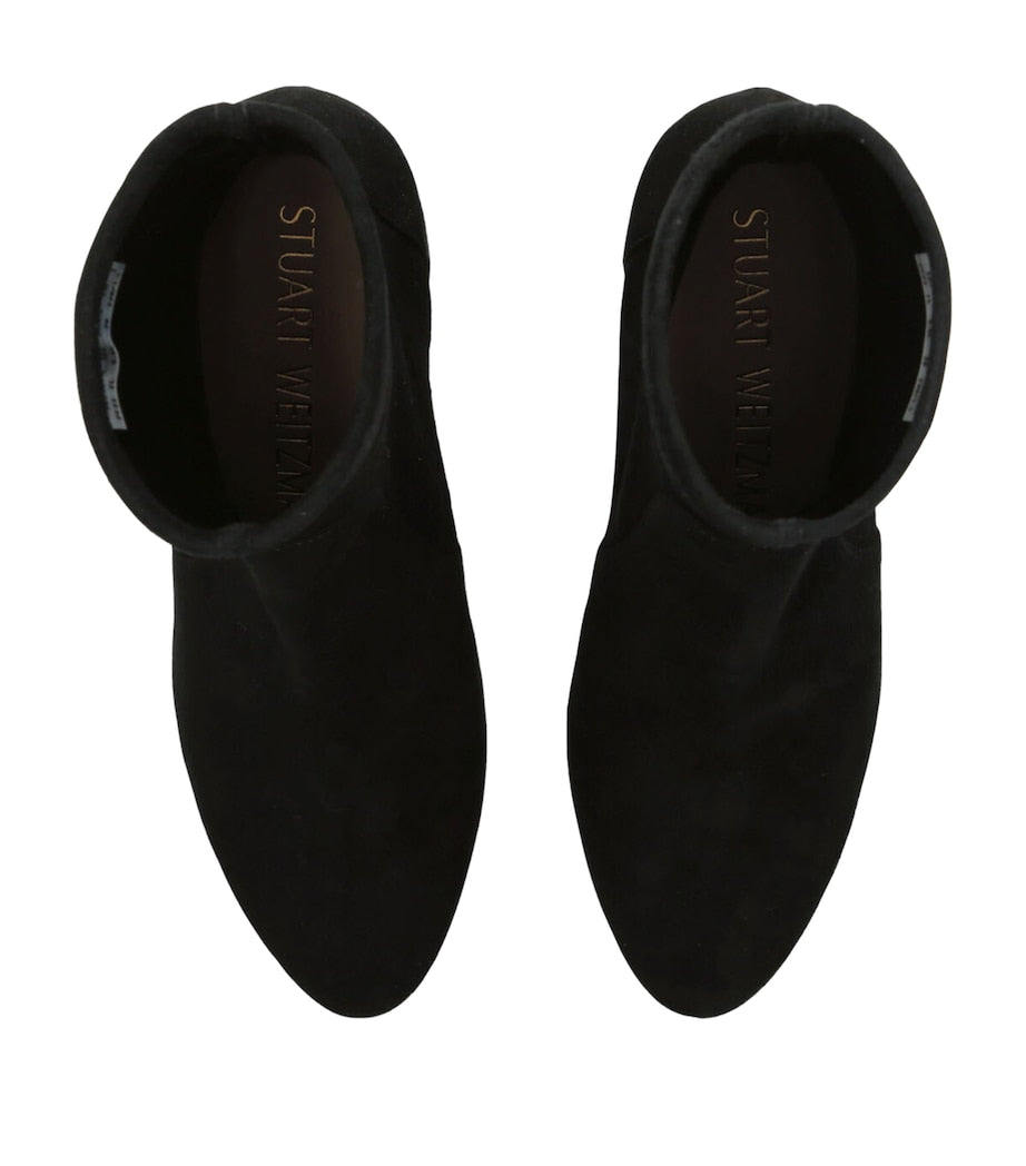 Stuart Weitzman Black Suede Yuliana Ankle Boots 60