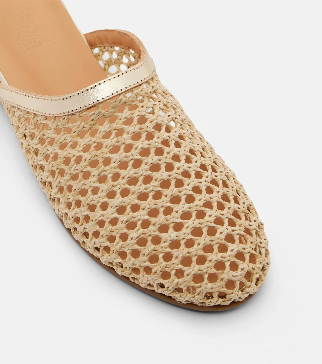 Ancient Greek Sandals - أحذية مولز من الرافية المزدانة بالجلد