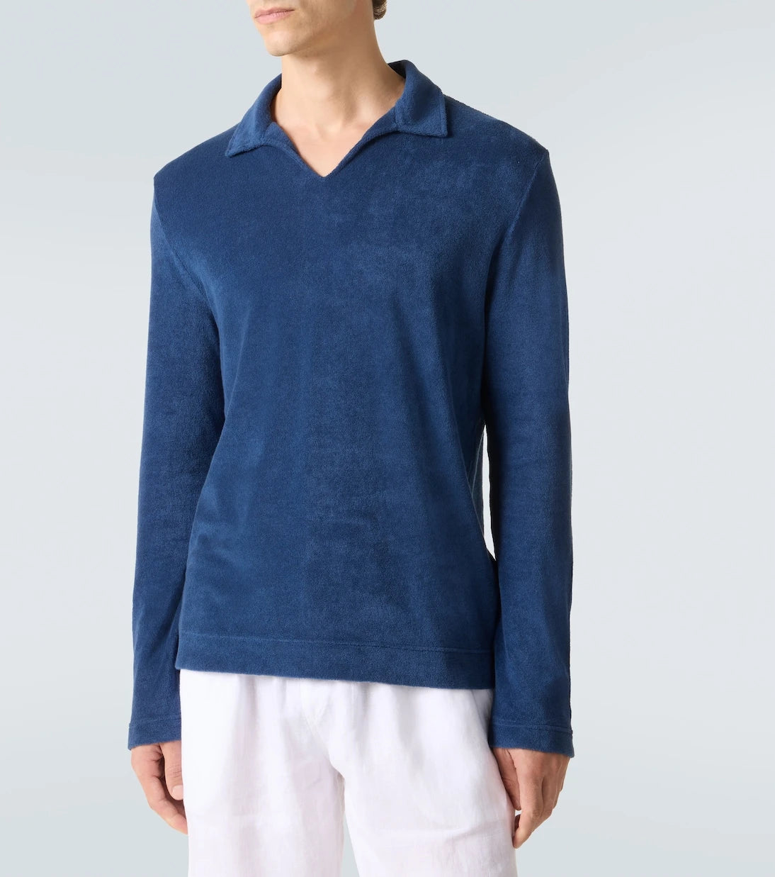 Fedeli - Cotton terry polo sweater