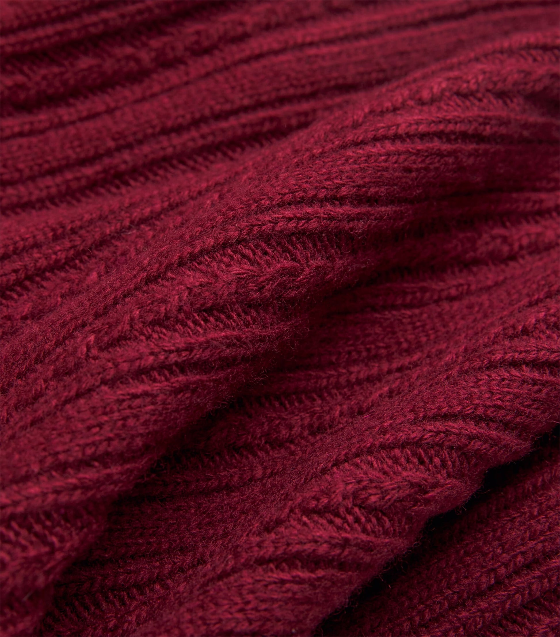 Maje Red Cable-Knit Sweater Mini Dress