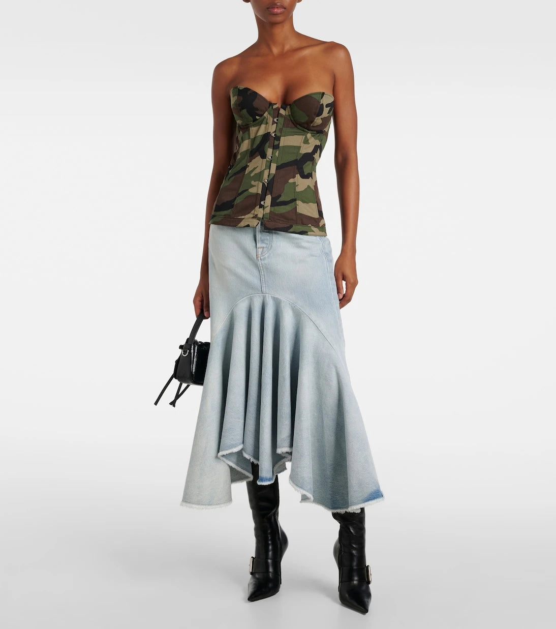 Vetements - Godet denim midi skirt