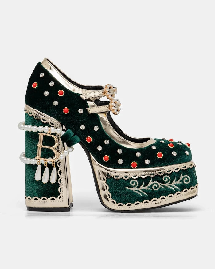 Обувки с дебел ток Koi Footwear