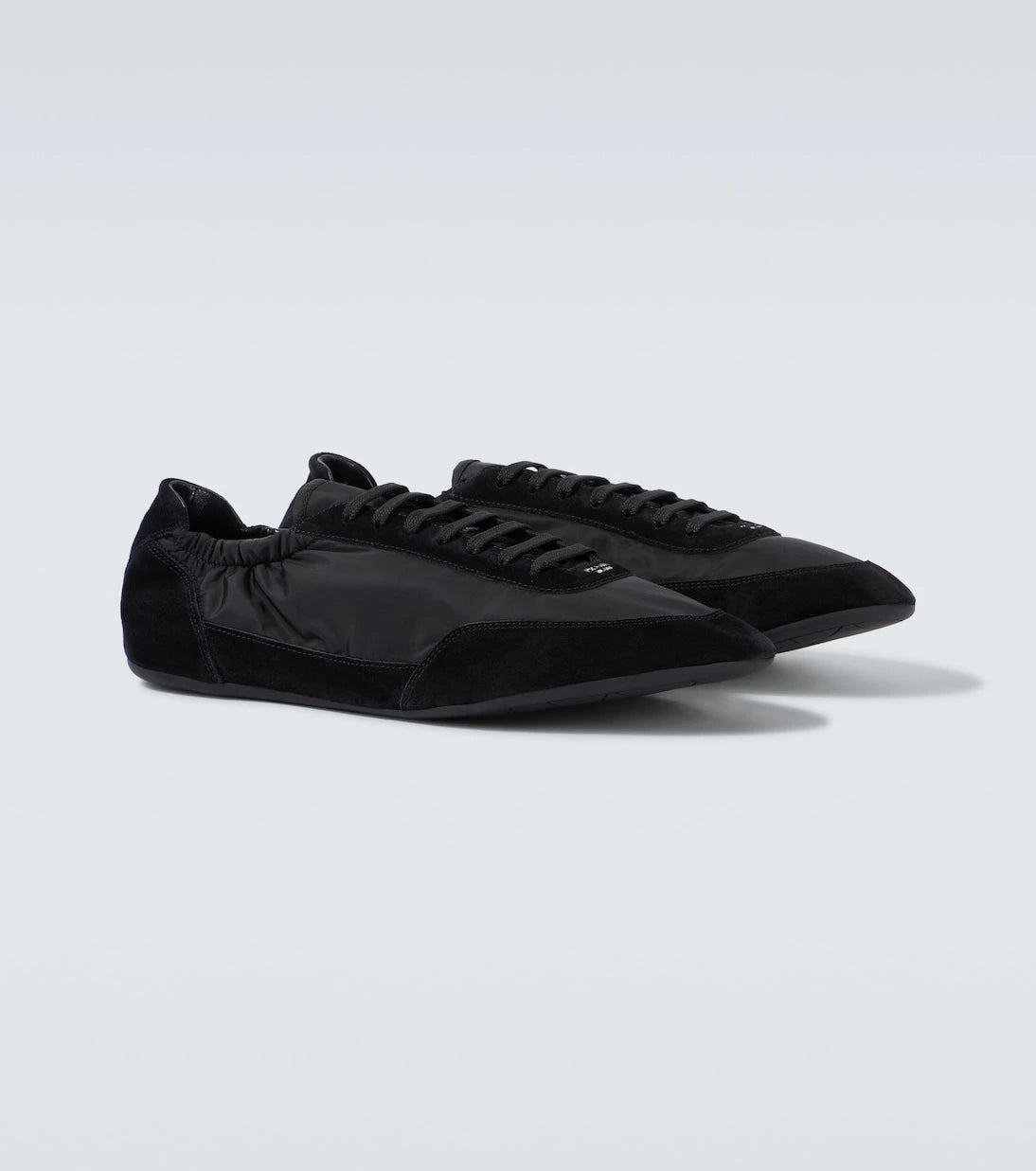 Prada - Collapse Re-Nylon and suede sneakers