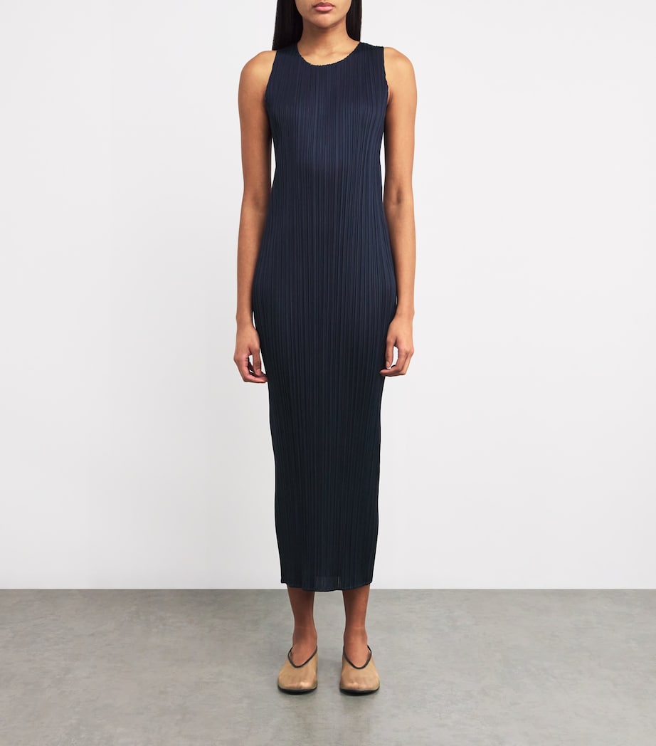 Navy New Colorful Basics 4 Midi Dress