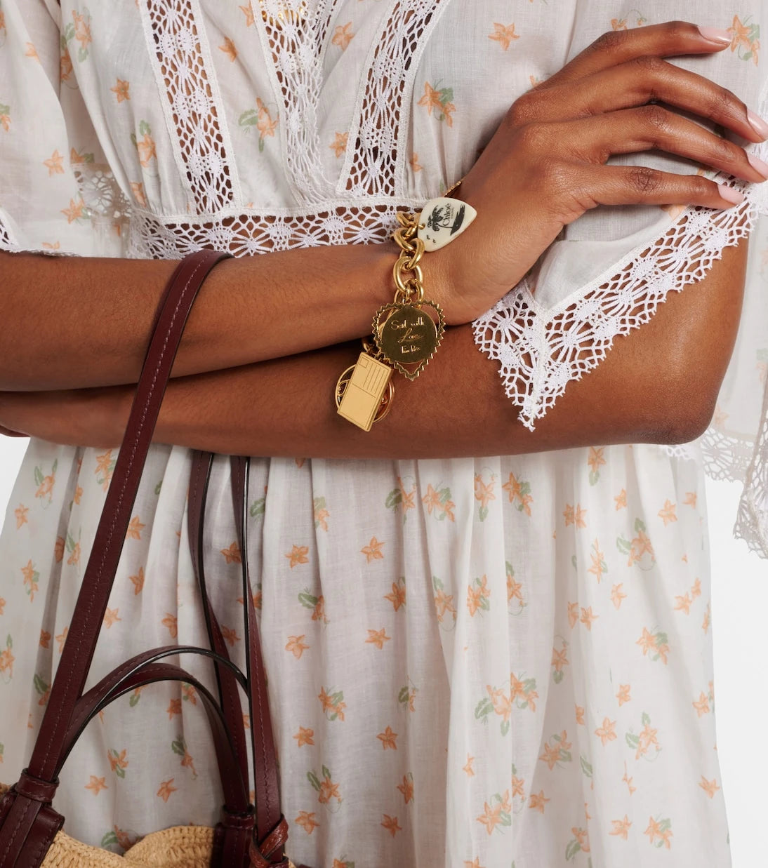 Chloé - Postcards embellished necklace