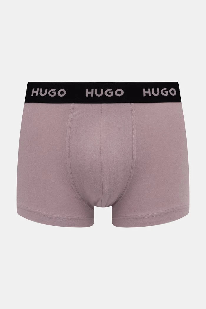 HUGO Erkek Pamuk Elastan Boxer TRUNK TRIPLET PACK 3'lü