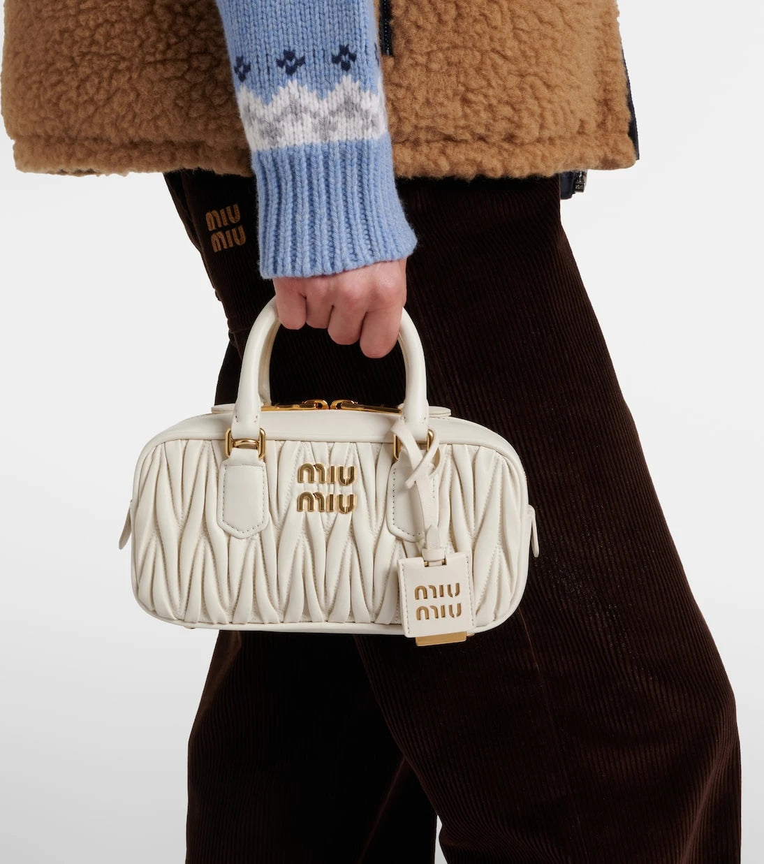 Miu Miu - Arcadie Small leather top-handle bag