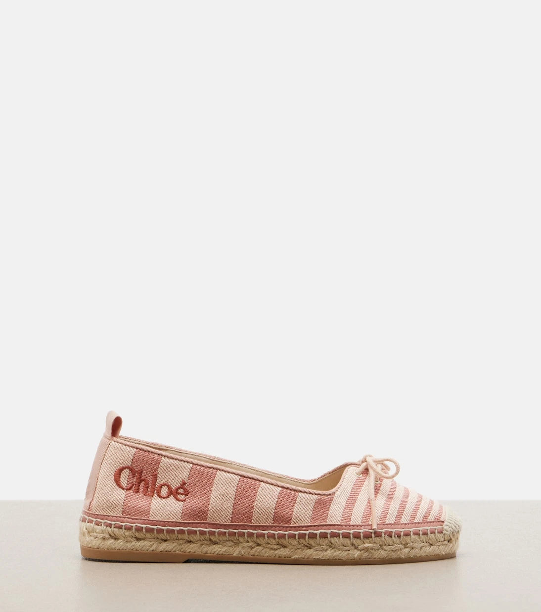 Chloé - Isla striped canvas espadrilles