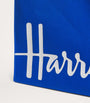 Harrods Blue Small Cotton Logo Tote Bag
