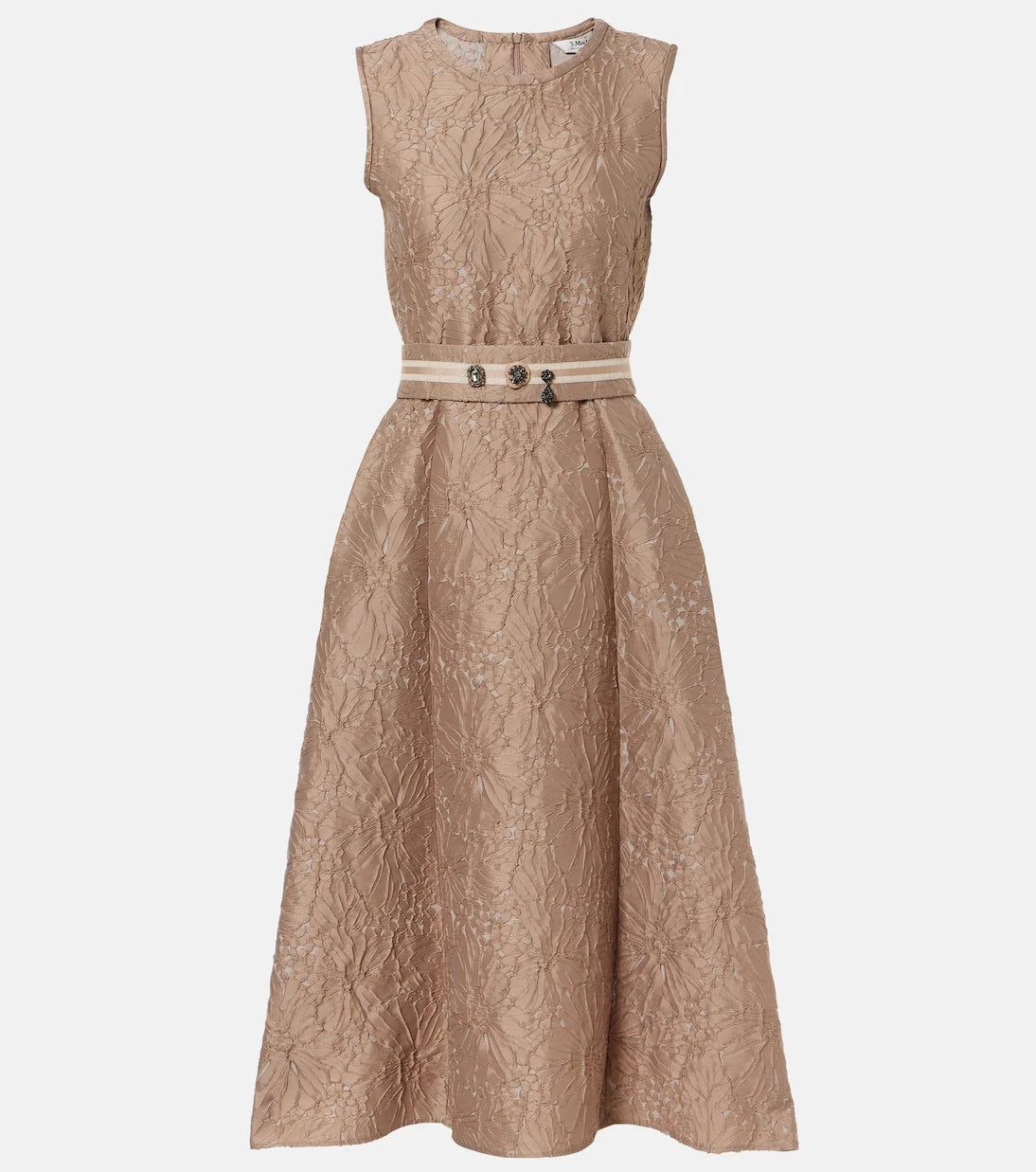 'S Max Mara - Belted jacquard midi dress