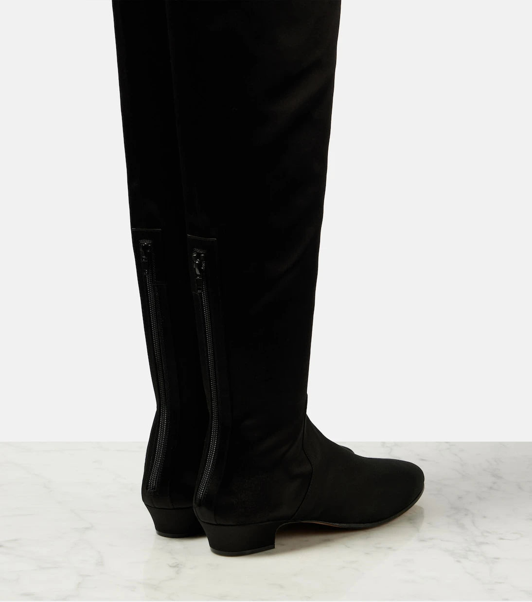 The Row - Awar satin over-the-knee boots