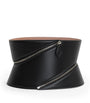 Black Spiral-Zip Corset Belt