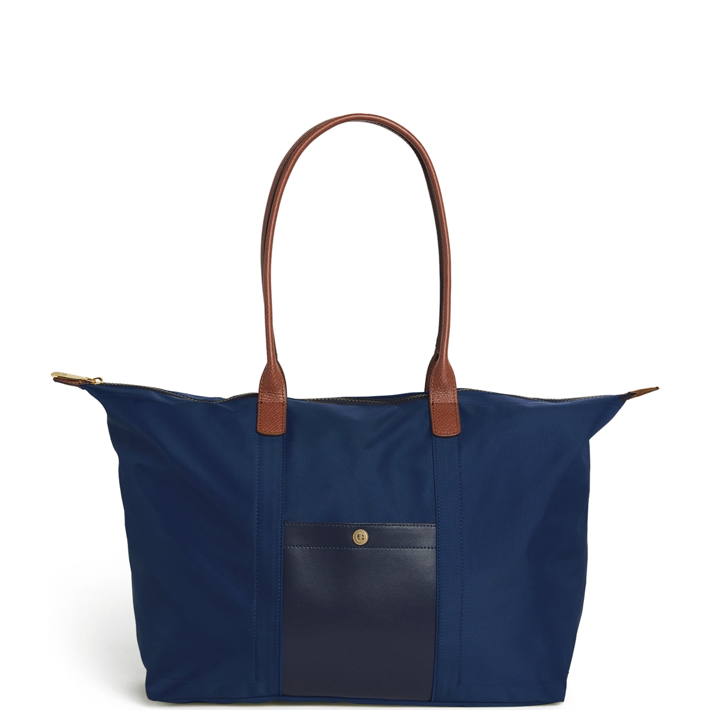 Navy Medium Nylon Tote Bag