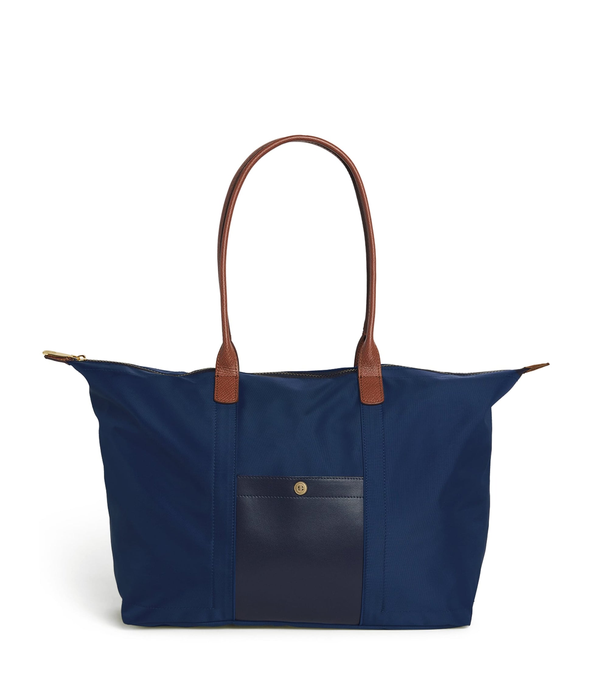 Harrods Navy Medium Nylon Tote Bag