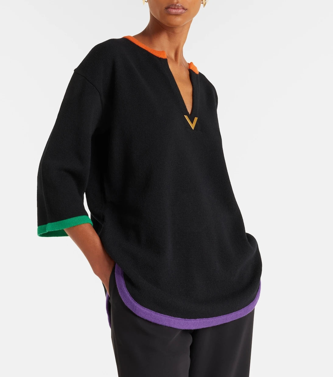 Valentino - VGold virgin wool sweater