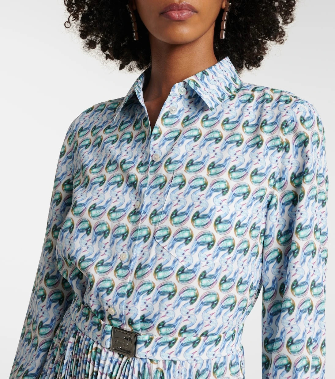 Tory Burch - Printed twill midi dress