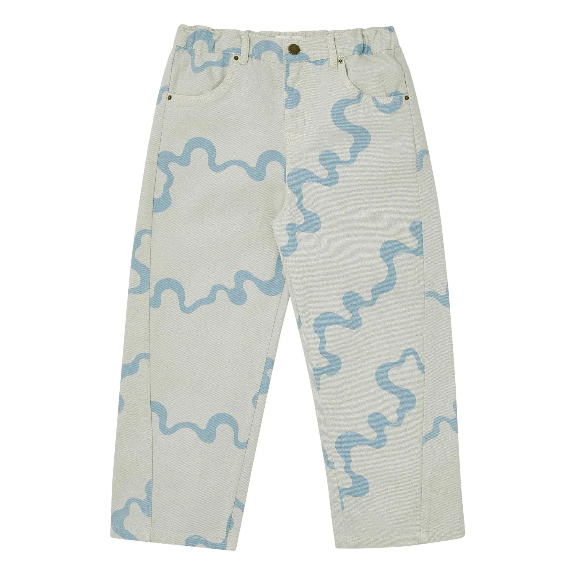 Main Story - Organic Cotton Abstract Jeans | Pale blue
