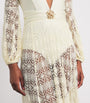 White Crocheted Embellished Maxi Dress