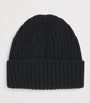Black Tricot Cotton Beanie