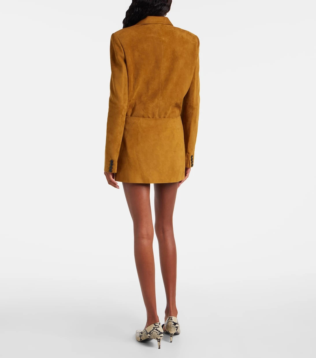 Khaite - Jett suede miniskirt