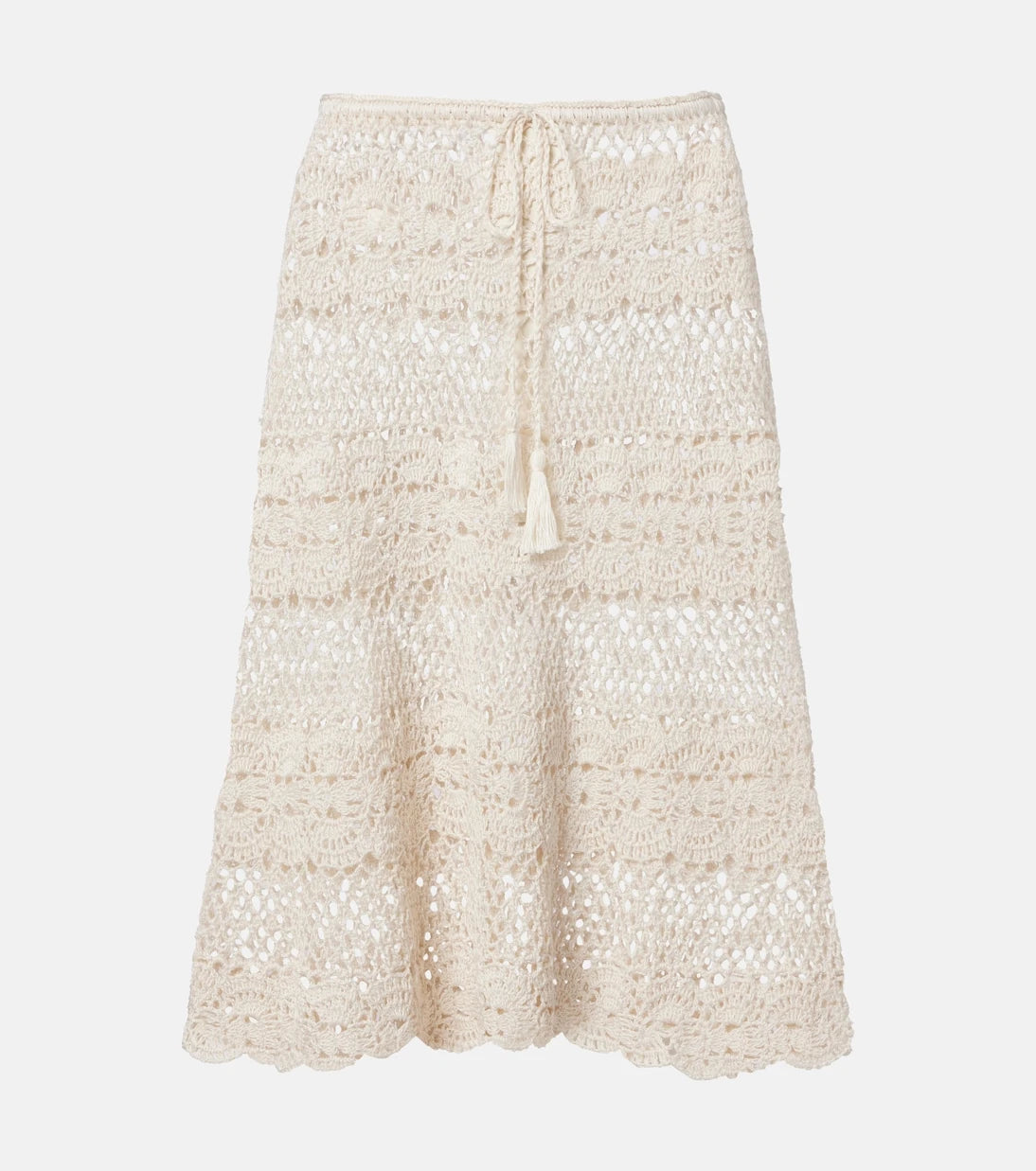 Anna Kosturova - Marianne crochet cotton midi skirt