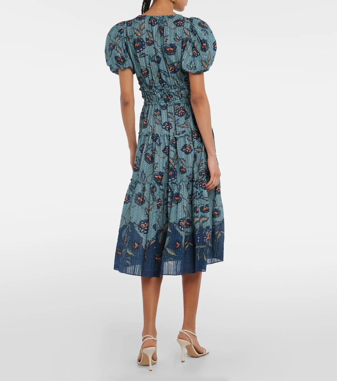 Ulla Johnson - Eloisa puff-sleeve cotton-blend midi dress