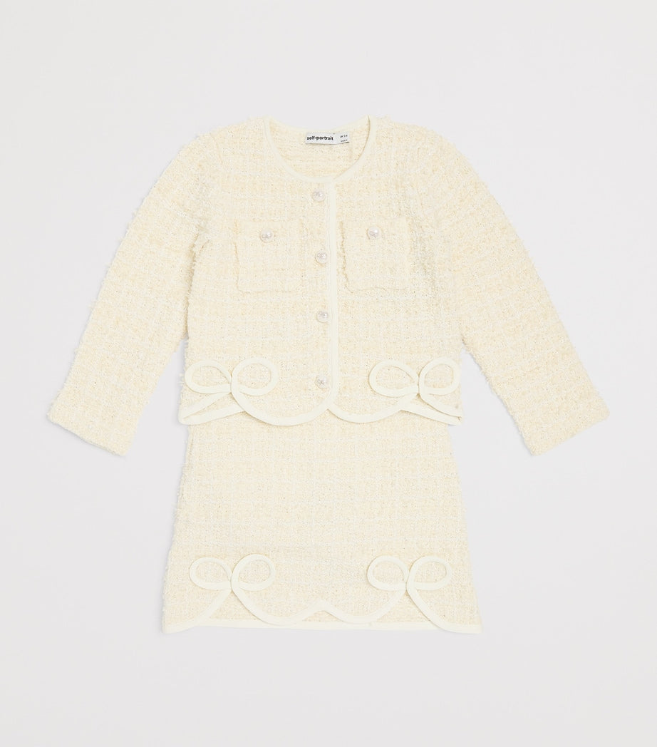 Self-Portrait Kids Tweed Textured Knitted Skirt (3-12 Years)