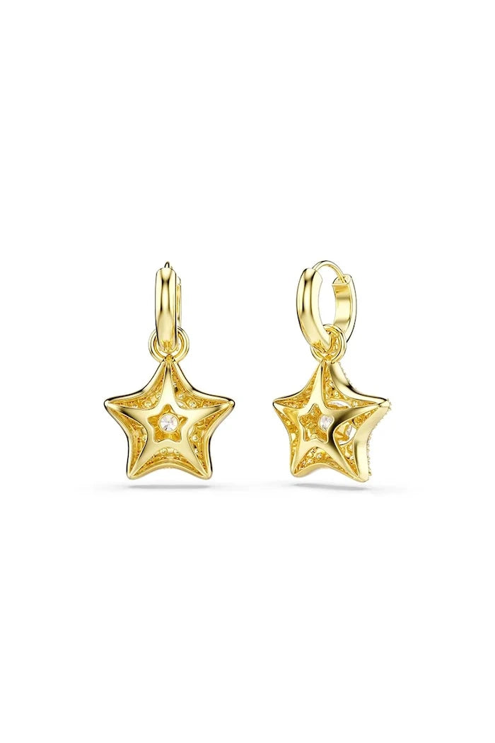 Swarovski kadın altın kaplama zirkonlu küpeler SUBLIMA