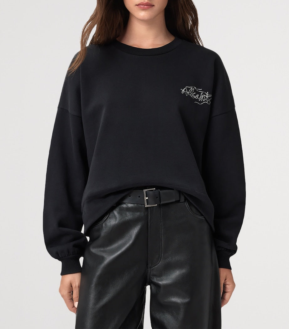 AllSaints Black Reel Print Lila Sweatshirt