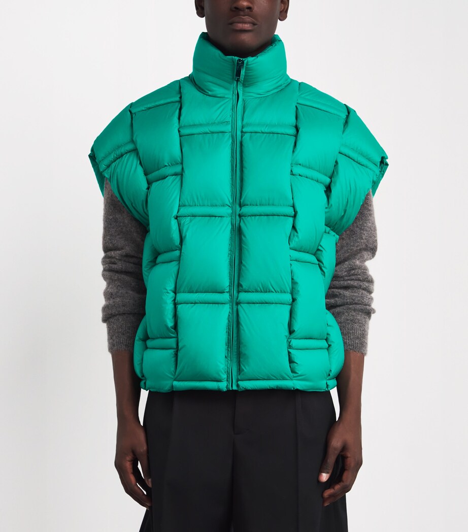 Raxxy Green 3D Down-Filled Puffer Gilet