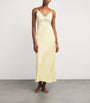 Bocan Yellow Satin Lace-Trim Caroline Nightdress